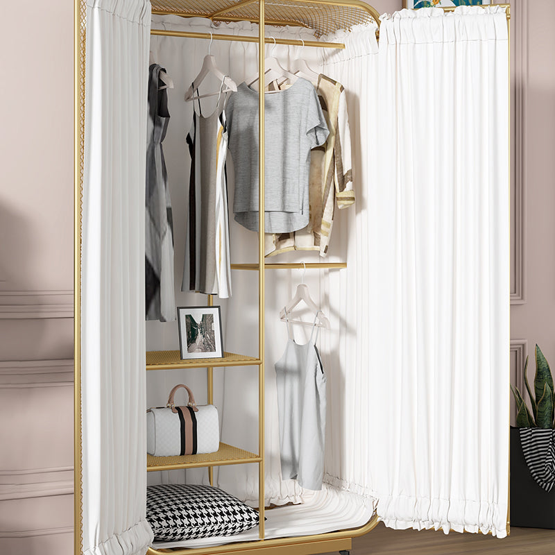 Modern Style Wardrobe Cabinet Clothes Rail Metal Wardrobe Armoire