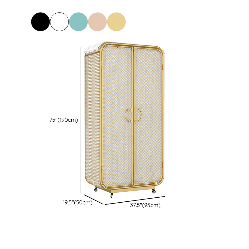 Modern Style Wardrobe Cabinet Clothes Rail Metal Wardrobe Armoire