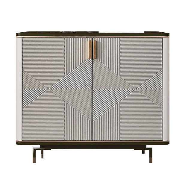 Glam Style Buffet Sideboard Stone Sideboard Buffet with Cabinets