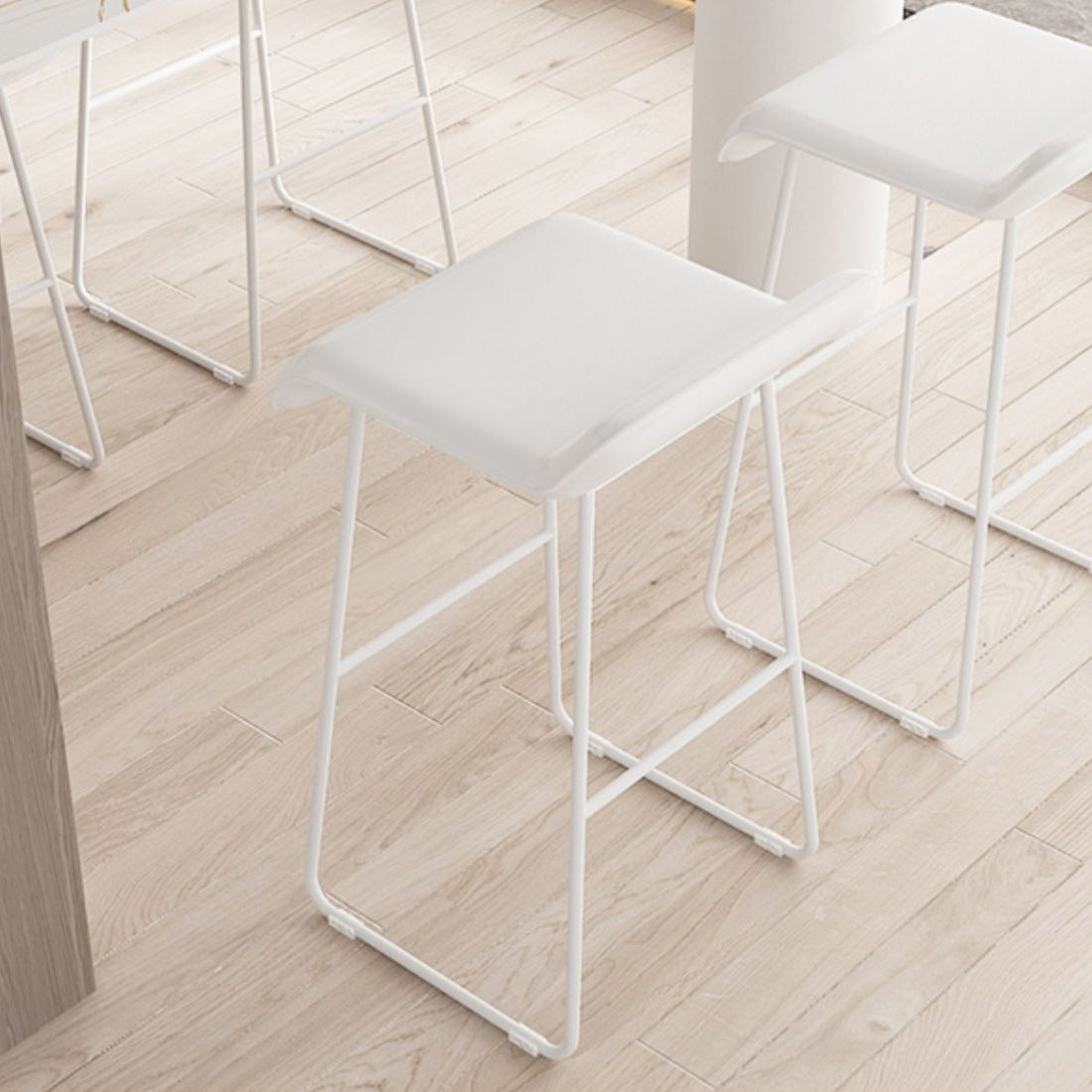 1/2/3/5 Pieces Bar Stool and Table Set White Oval Pub Table Set