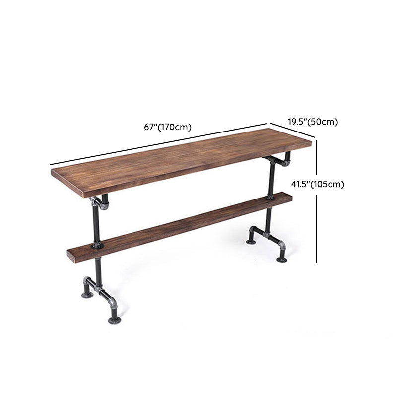 Brown and Black Pub Table Set Industrial 1/2/4/7 Pieces Bar Pub Table Set