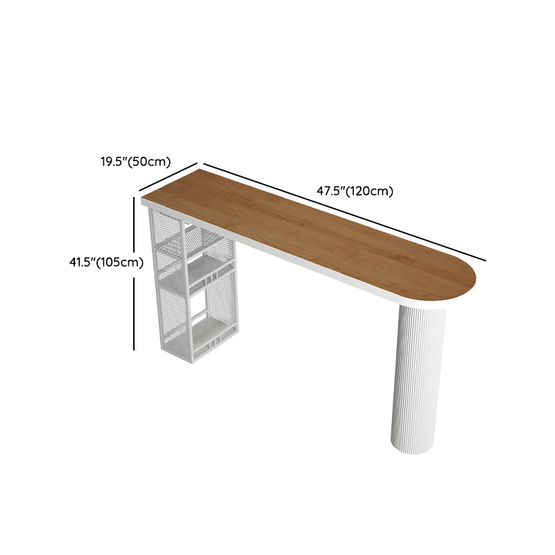White and Brown Bar Pub Table Set 1/2/5 Pieces Table and Stool Set