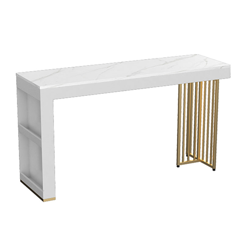 1/3 Pieces Bar Stool and Table Set Faux Marble Contemporary Faux Marble