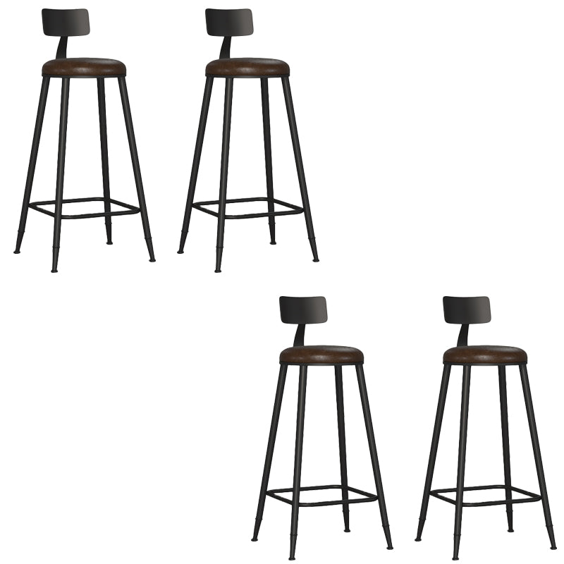 Black Contemporary Counter Height Stools Low Back Bar Stools