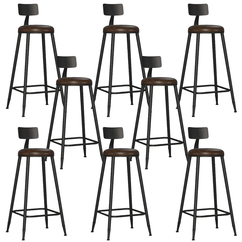 Black Contemporary Counter Height Stools Low Back Bar Stools