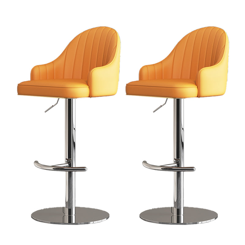 Industrial Backrest Elevatable Counter Stool Iron Cafe Bar Stool with Cushion and Pedal