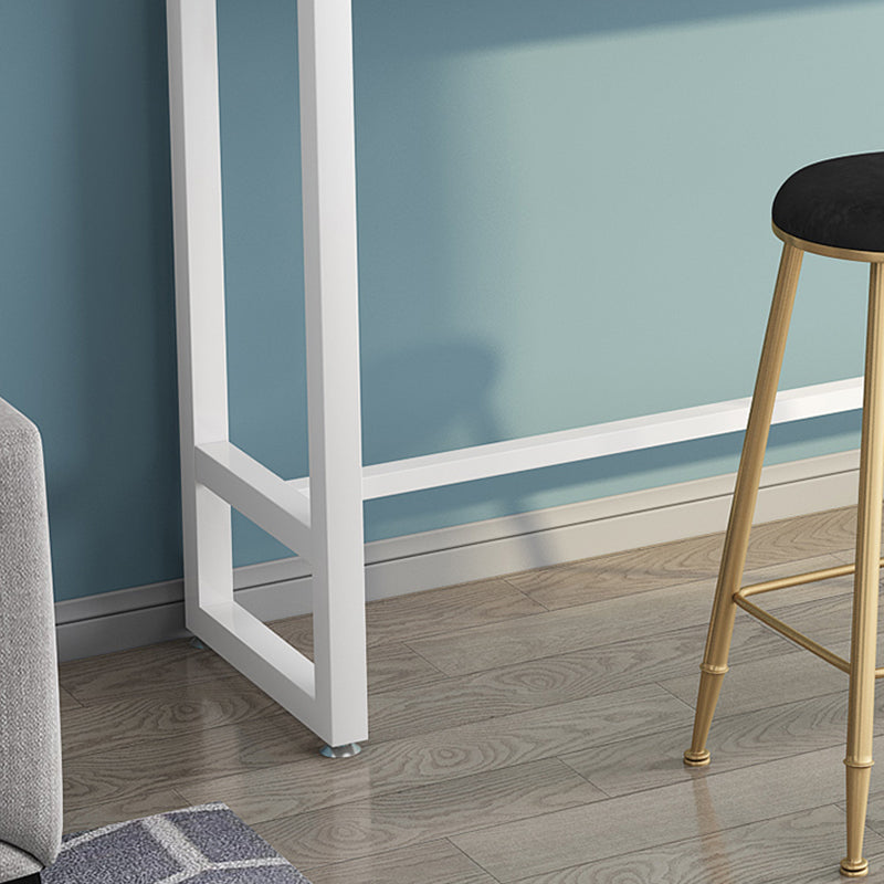 Glam Low Back Upholstered Dining Stools Round Bar Stools with Footrest