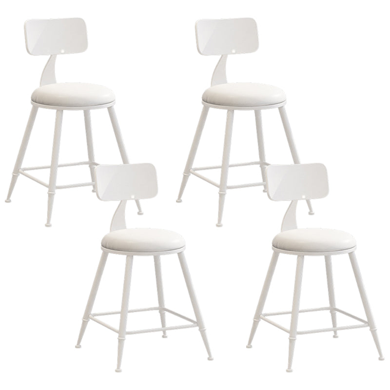 Industrial Iron Bar Stool Bar Height Armless Stool with Cushion