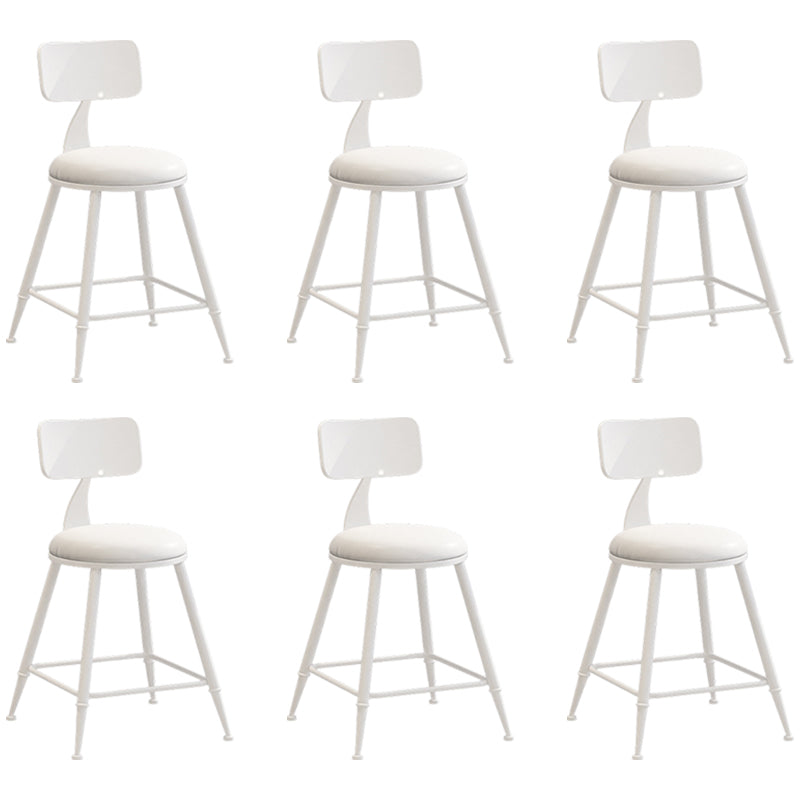 Industrial Iron Bar Stool Bar Height Armless Stool with Cushion