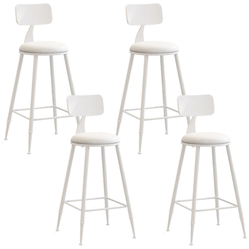 Industrial Iron Bar Stool Bar Height Armless Stool with Cushion