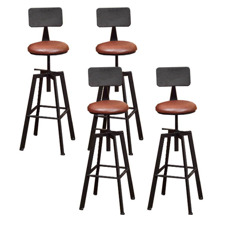 Industrial Metal Bar Stool Swivel Adjustable Height Patio Bar Stool