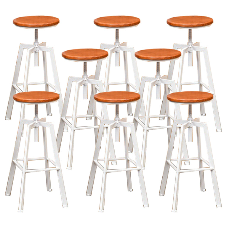 Industrial Metal Bar Stool Swivel Adjustable Height Patio Bar Stool