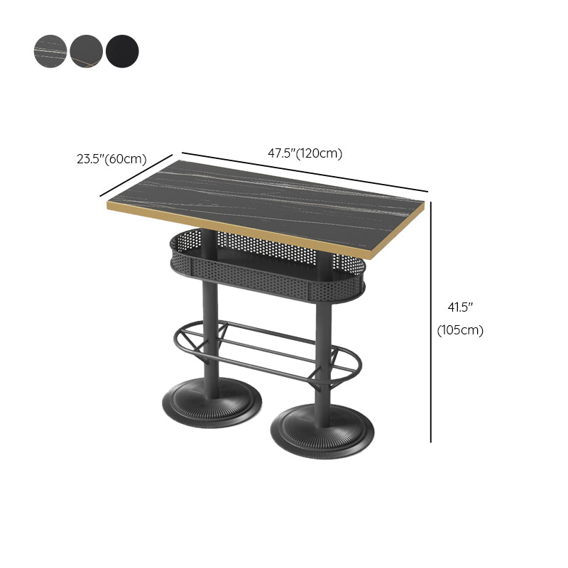 Industrial Style Bar Height Table Black Colour Bar Dining Table for Indoor