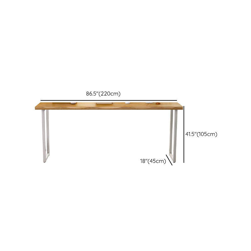 Contemporary Rectangle Wood Counter Table Indoor Bar Dining Table