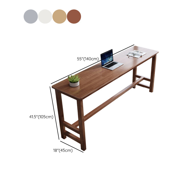 Contemporary Bar Dining Table Living Room Rectangle Wood Counter Table