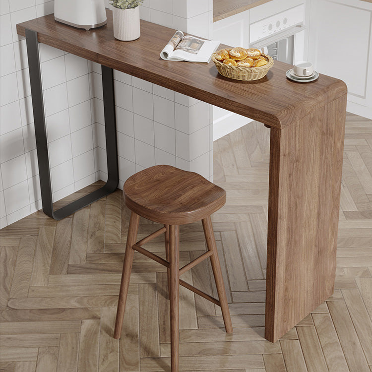 Indoor Contemporary Bar Dining Table Rectangle Wood Counter Table