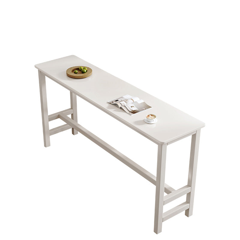 Contemporary Bar Dining Table Indoor Rectangle Wood Counter Table