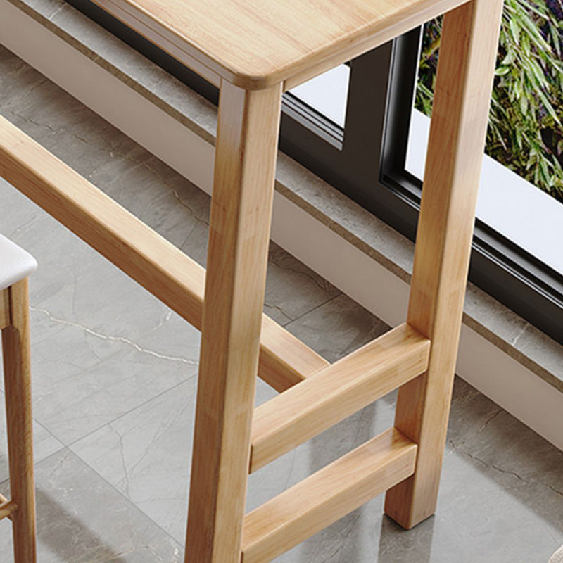 Contemporary Bar Dining Table Indoor Rectangle Wood Counter Table