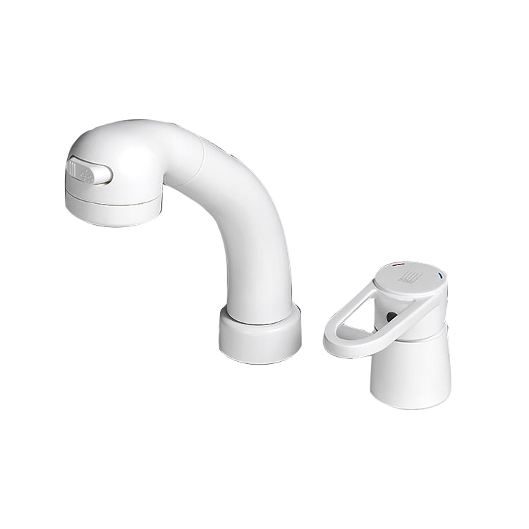 Modern Low Profile Kitchen Faucet Bathroom Sink Faucet in White