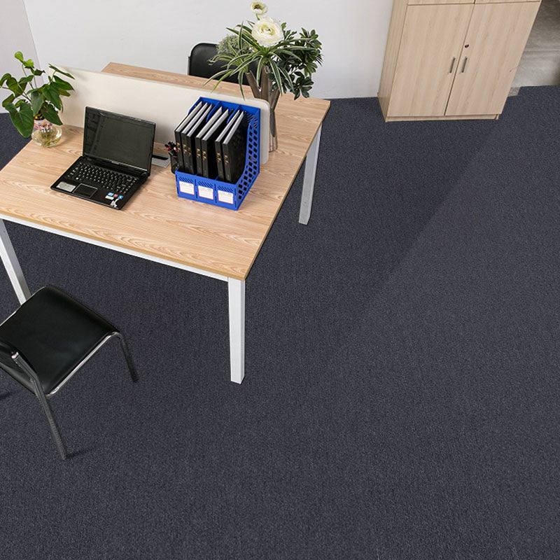 Carpet Tile Fade Resistant Non-Skid Solid Color Loose Lay Carpet Tiles Dining Room