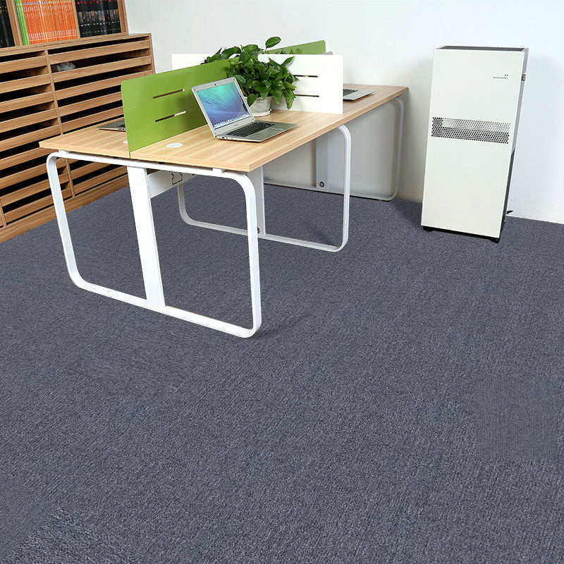 Carpet Tile Fade Resistant Non-Skid Solid Color Loose Lay Carpet Tiles Dining Room