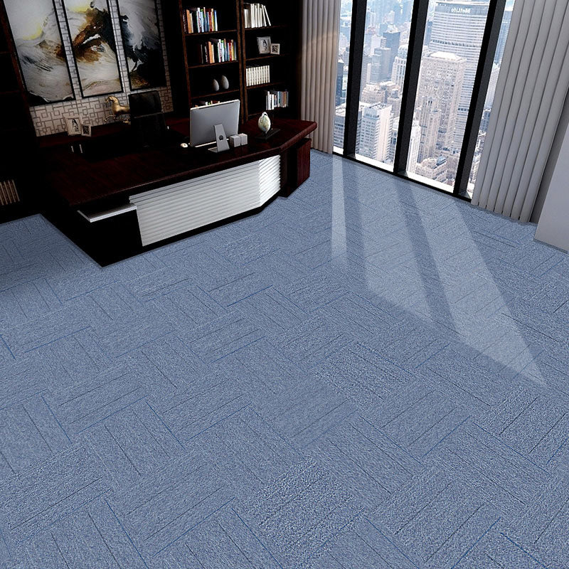 Carpet Tile Fade Resistant Non-Skid Solid Color Loose Lay Carpet Tiles Dining Room
