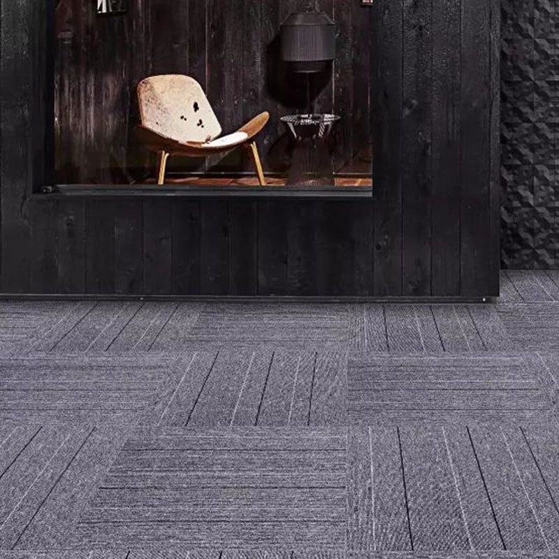 Carpet Tile Fade Resistant Non-Skid Solid Color Loose Lay Carpet Tiles Dining Room