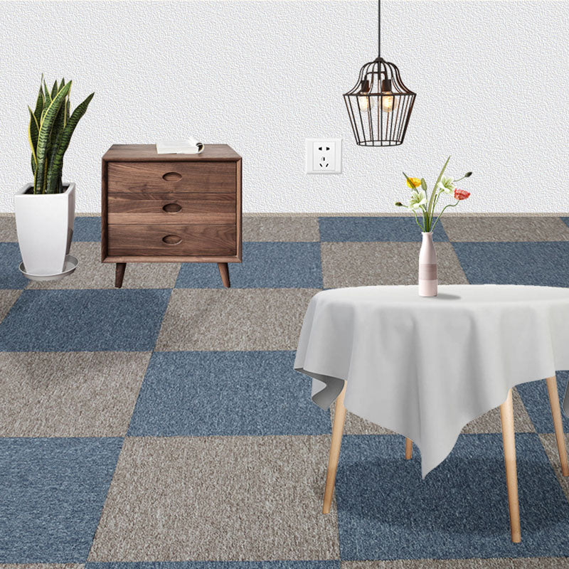 Carpet Tile Fade Resistant Non-Skid Solid Color Loose Lay Carpet Tiles Dining Room