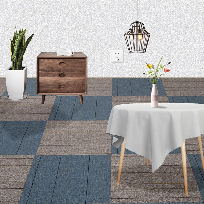 Carpet Tile Fade Resistant Non-Skid Solid Color Loose Lay Carpet Tiles Dining Room
