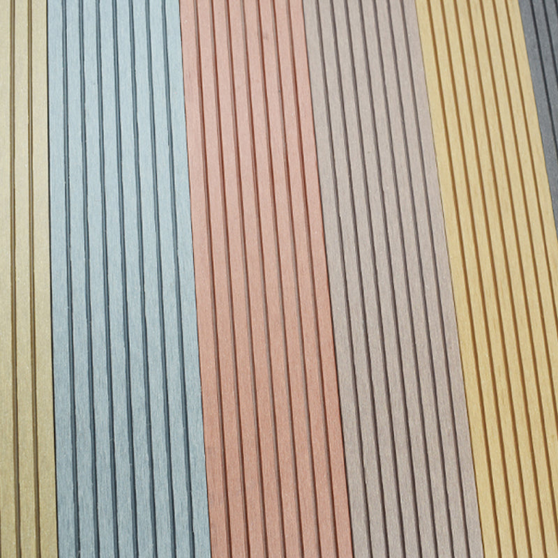 Outdoor Floor Patio Stripe Composite Wooden Water-resistant Deck Plank