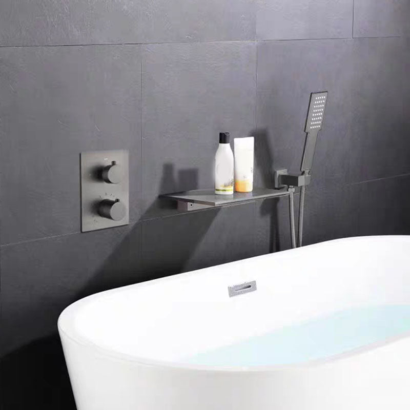 Wall Mounted Metal Freestanding Tub Filler Waterfall Freestanding Faucet