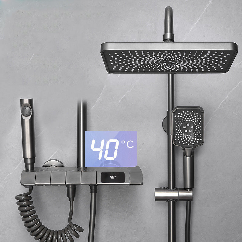 Adjustable Spray Pattern Shower System Brass Wall Mounted Shower Combo