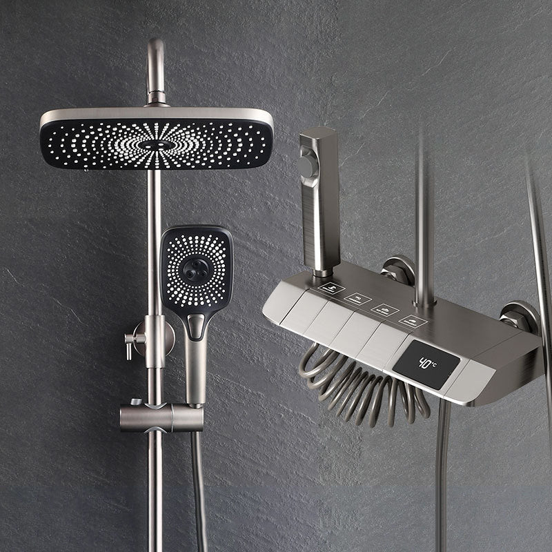 Adjustable Spray Pattern Shower System Brass Wall Mounted Shower Combo