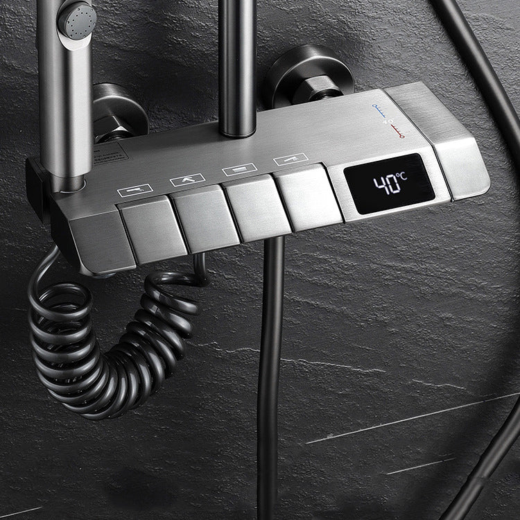 Adjustable Spray Pattern Shower System Brass Wall Mounted Shower Combo