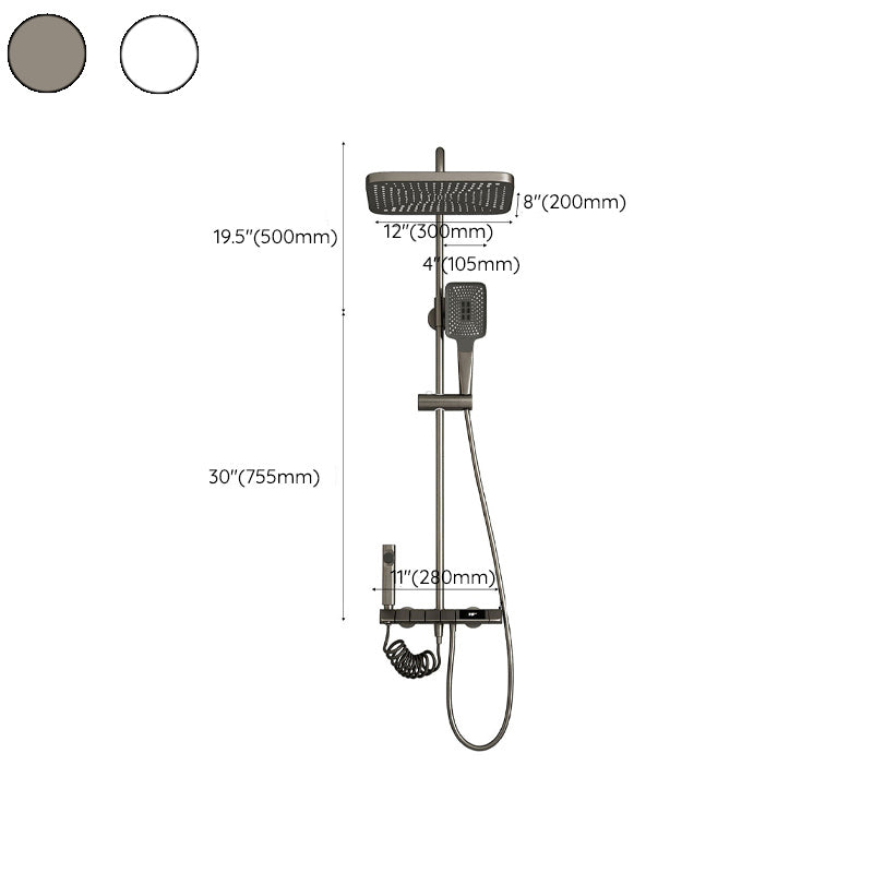 Adjustable Spray Pattern Shower System Brass Wall Mounted Shower Combo