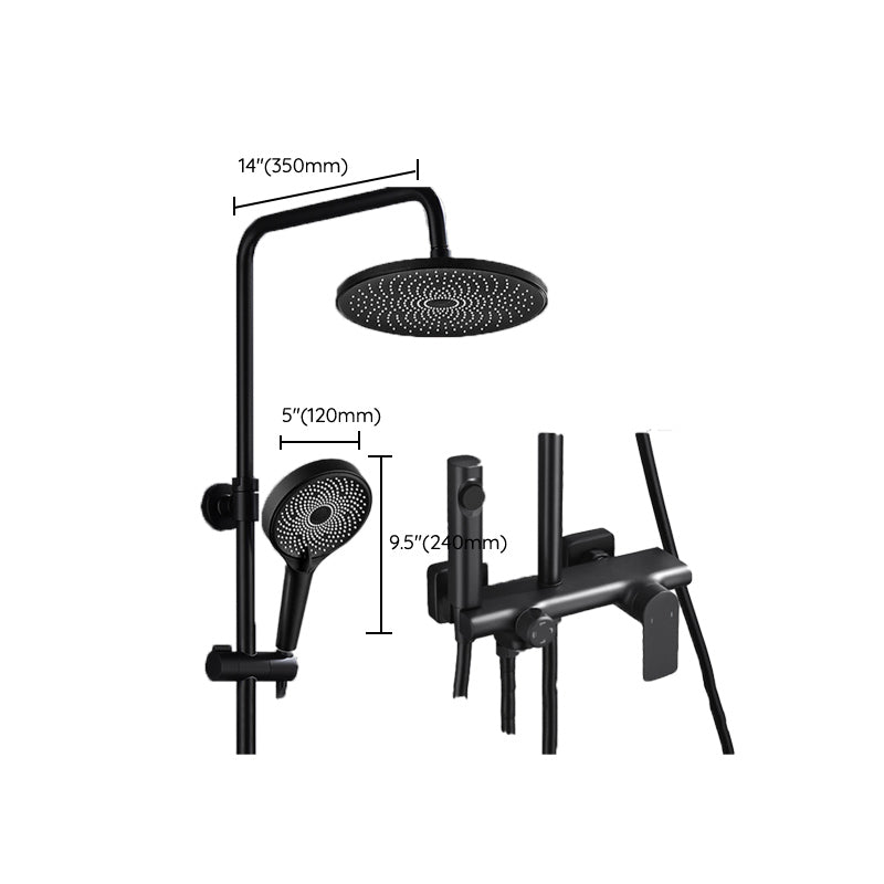 Temperature Control Shower System Valve Included Brass Wall Mounted Shower Combo