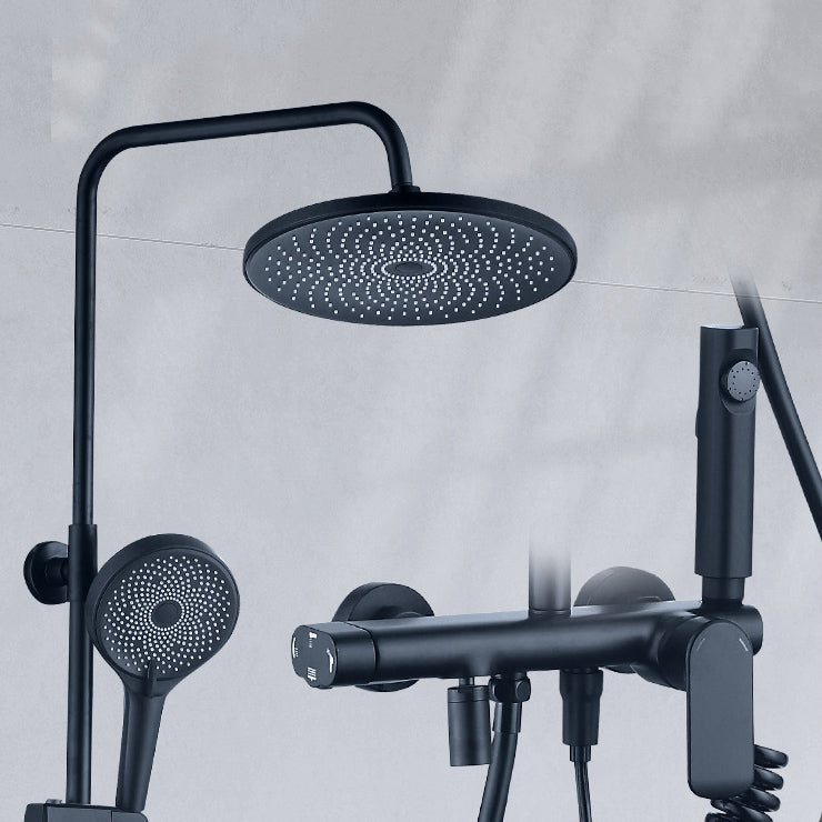 Adjustable Spray Pattern Shower System Valve Included Brass Wall Mounted Shower Combo