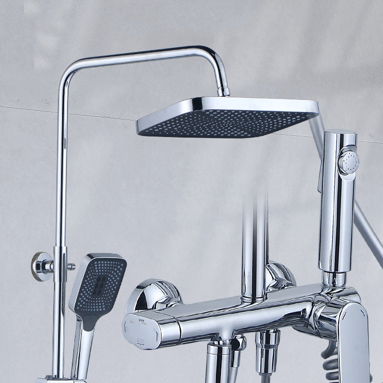 Adjustable Spray Pattern Shower System Valve Included Brass Wall Mounted Shower Combo