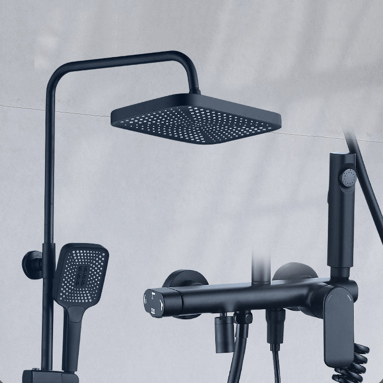 Adjustable Spray Pattern Shower System Valve Included Brass Wall Mounted Shower Combo