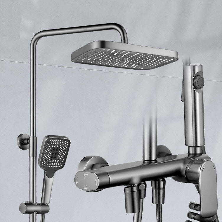 Adjustable Spray Pattern Shower System Valve Included Brass Wall Mounted Shower Combo