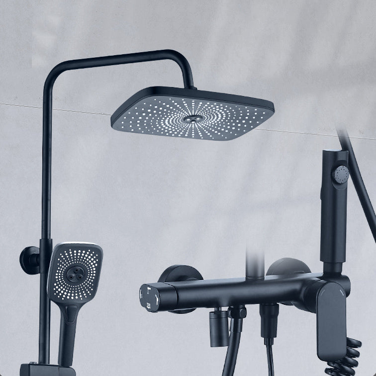 Adjustable Spray Pattern Shower System Valve Included Brass Wall Mounted Shower Combo