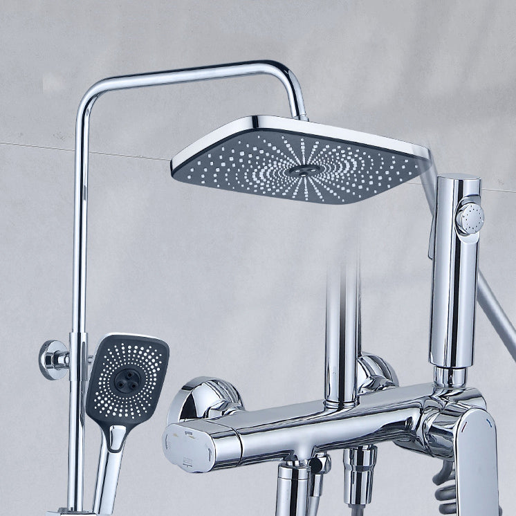 Adjustable Spray Pattern Shower System Valve Included Brass Wall Mounted Shower Combo