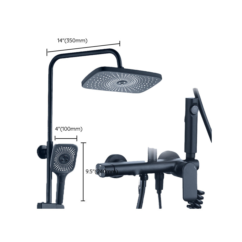 Adjustable Spray Pattern Shower System Valve Included Brass Wall Mounted Shower Combo