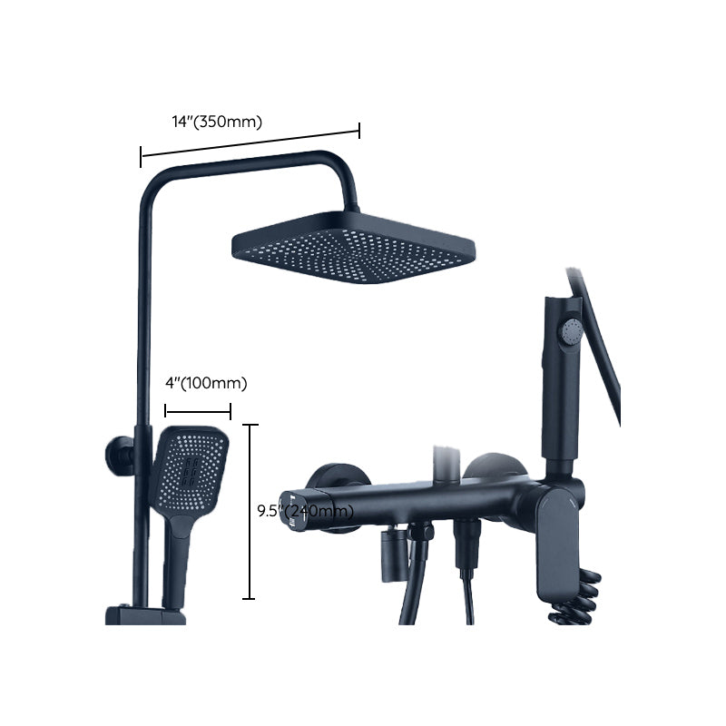 Adjustable Spray Pattern Shower System Valve Included Brass Wall Mounted Shower Combo