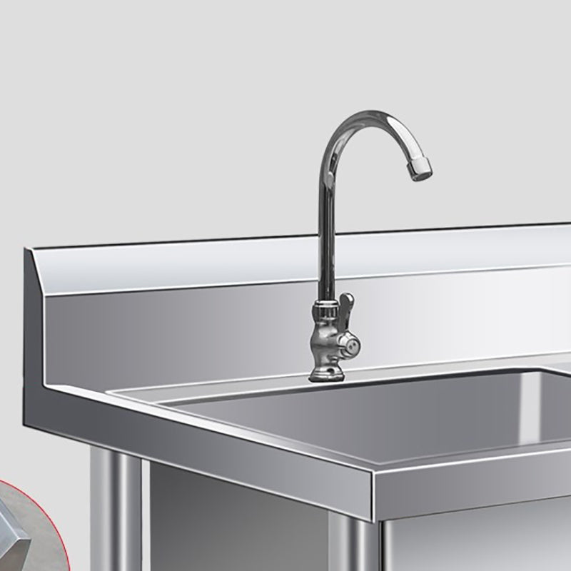 Stainless Steel Kitchen Sink Freestanding Kitchen Sink with Faucet Included