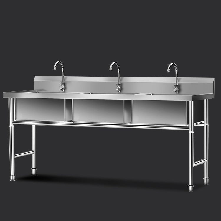 Stainless Steel Kitchen Sink Freestanding Kitchen Sink with Faucet Included