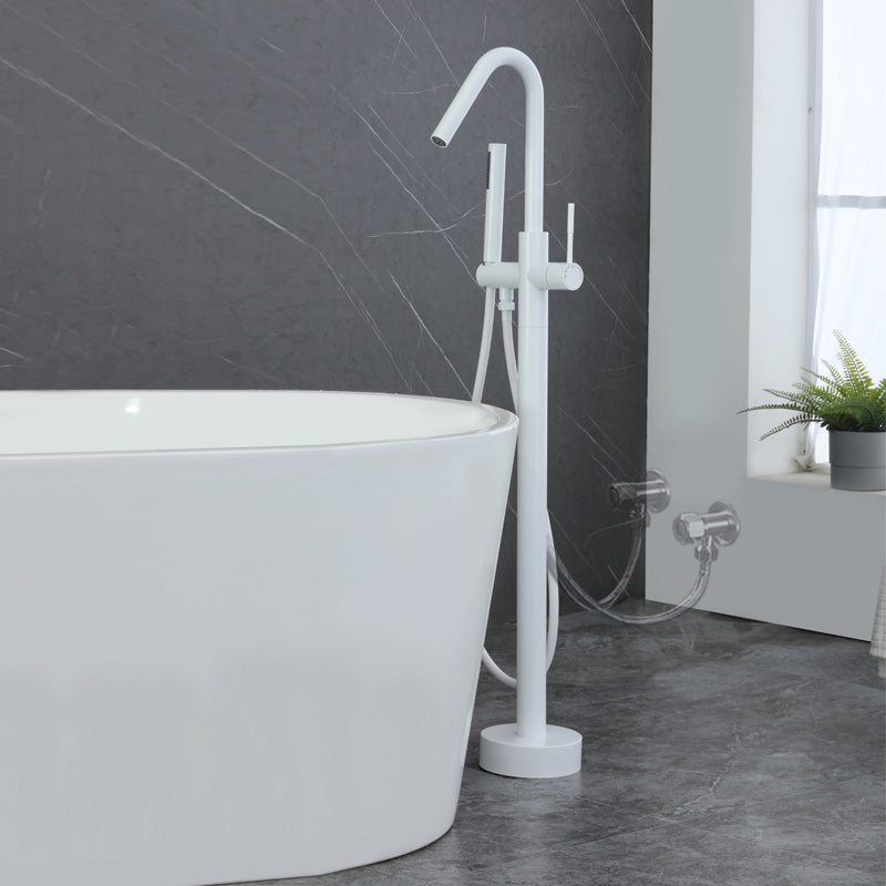 Floor Mounted Metal Freestanding Tub Filler Elbow Freestanding Bathtub Faucet