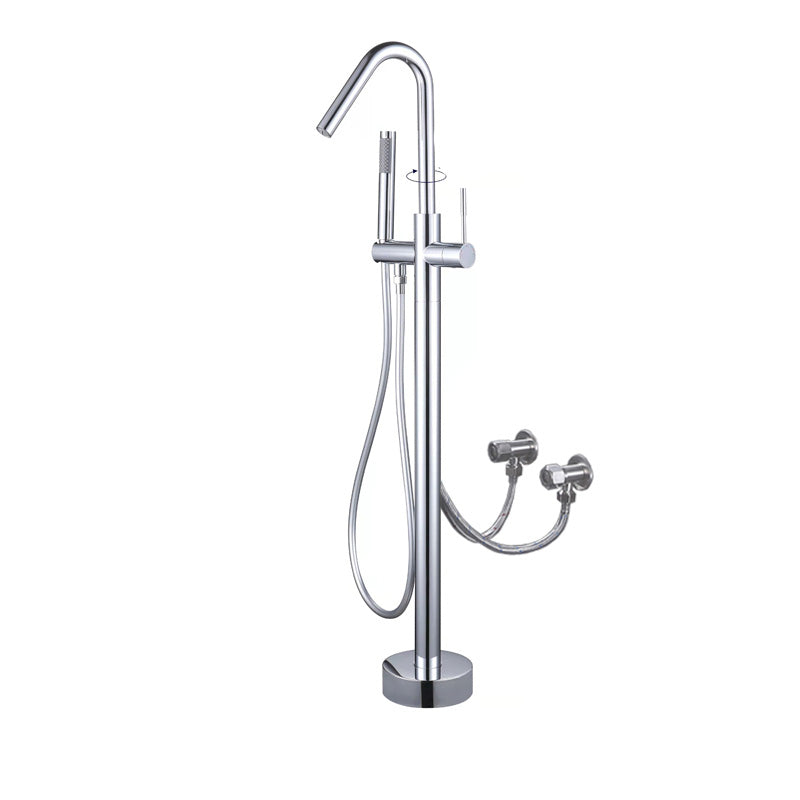 Floor Mounted Metal Freestanding Tub Filler Elbow Freestanding Bathtub Faucet
