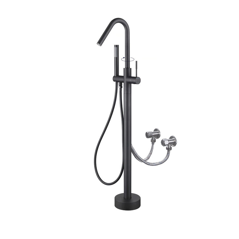 Floor Mounted Metal Freestanding Tub Filler Elbow Freestanding Bathtub Faucet