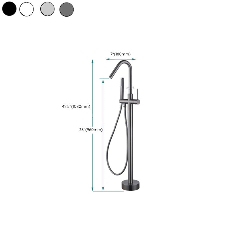 Floor Mounted Metal Freestanding Tub Filler Elbow Freestanding Bathtub Faucet